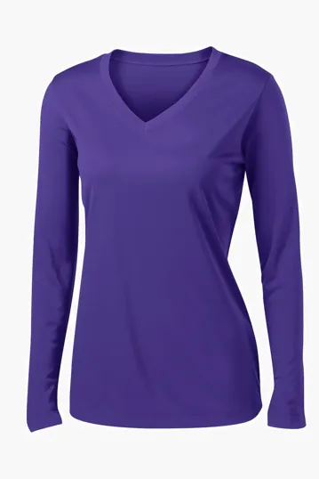 Sport-Tek Women's Long Sleeve PosiCharge Competitor V-Neck Tee — view 14