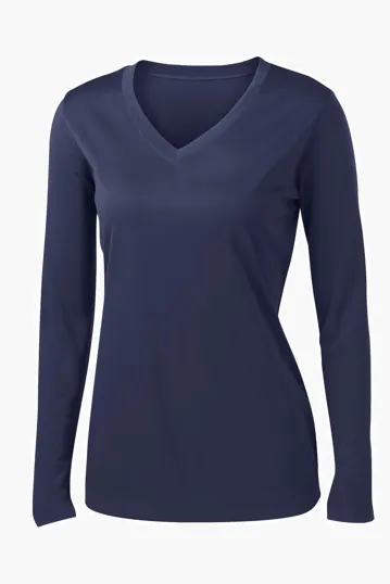 Sport-Tek Women's Long Sleeve PosiCharge Competitor V-Neck Tee — view 17