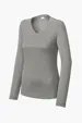 Sport-Tek Women's Long Sleeve PosiCharge Competitor V-Neck Tee — view 8