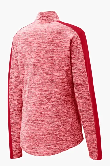 Sport-Tek Women's PosiCharge Electric Heather Colorblock 1/4-Zip Pullover — view 8