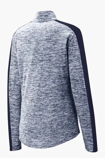 Sport-Tek Women's PosiCharge Electric Heather Colorblock 1/4-Zip Pullover — view 10