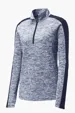 Sport-Tek Women's PosiCharge Electric Heather Colorblock 1/4-Zip Pullover — view 5