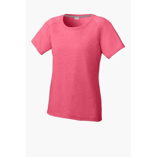 Sport-Tek Women's PosiCharge Tri-Blend Wicking Scoop Neck Raglan Tee — view 12