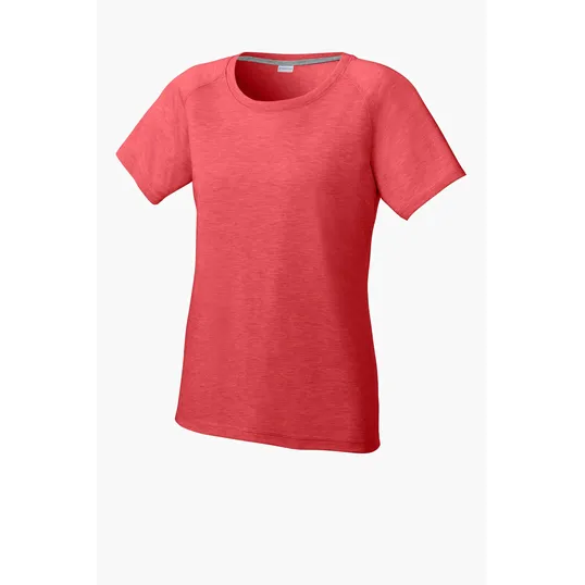 Sport-Tek Women's PosiCharge Tri-Blend Wicking Scoop Neck Raglan Tee — view 14