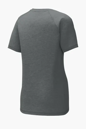 Sport-Tek Women's PosiCharge Tri-Blend Wicking Scoop Neck Raglan Tee — view 6
