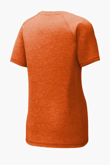 Sport-Tek Women's PosiCharge Tri-Blend Wicking Scoop Neck Raglan Tee — view 7