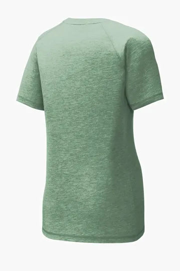 Sport-Tek Women's PosiCharge Tri-Blend Wicking Scoop Neck Raglan Tee — view 8