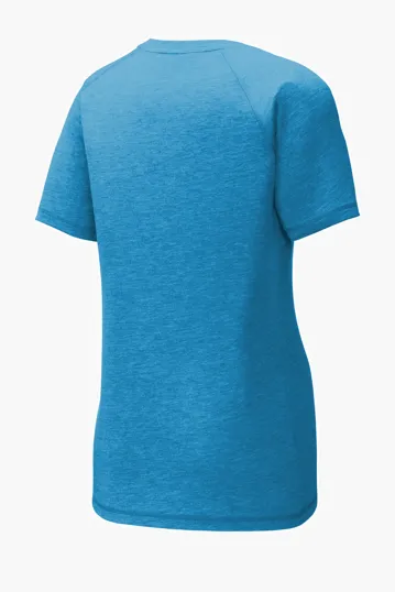 Sport-Tek Women's PosiCharge Tri-Blend Wicking Scoop Neck Raglan Tee — view 10