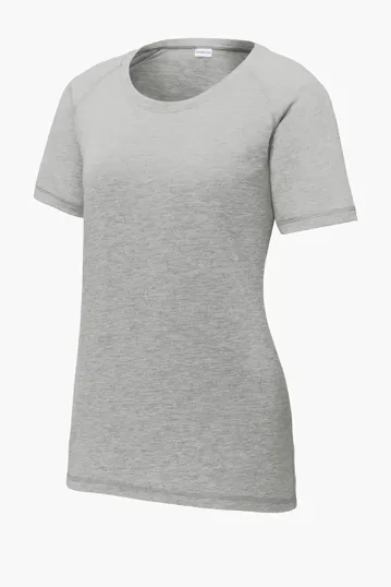 Sport-Tek Women's PosiCharge Tri-Blend Wicking Scoop Neck Raglan Tee — view 4
