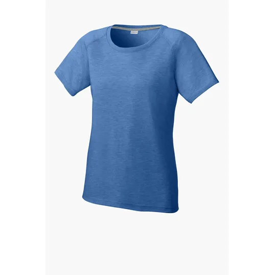 Sport-Tek Women's PosiCharge Tri-Blend Wicking Scoop Neck Raglan Tee — view 15