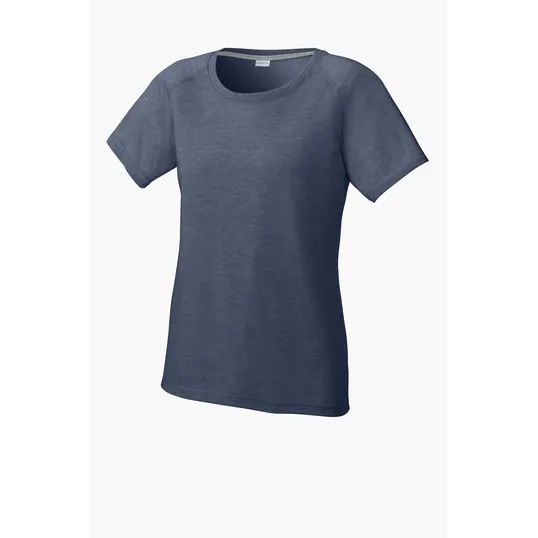 Sport-Tek Women's PosiCharge Tri-Blend Wicking Scoop Neck Raglan Tee — view 13