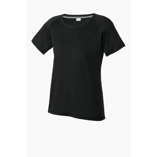 Sport-Tek Women's PosiCharge Tri-Blend Wicking Scoop Neck Raglan Tee — view 11