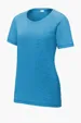 Sport-Tek Women's PosiCharge Tri-Blend Wicking Scoop Neck Raglan Tee — view 5