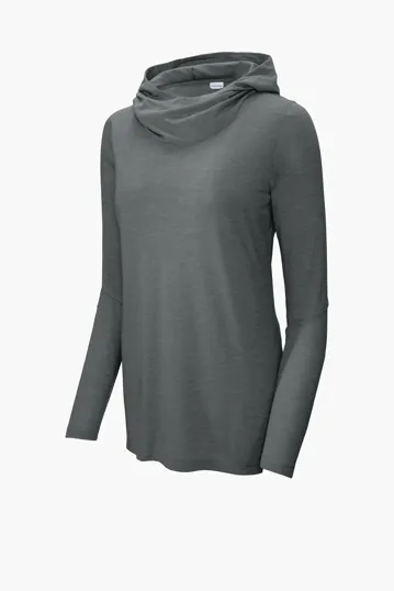 Sport-Tek Women's PosiCharge Tri-Blend Wicking Long Sleeve Hoodie — view 9