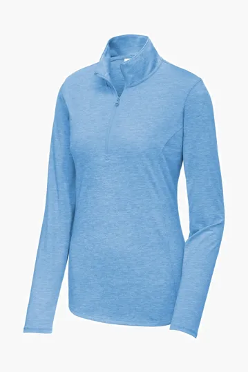 Sport-Tek Women's PosiCharge Tri-Blend Wicking 1/4-Zip Pullover — view 4