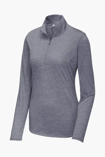 Sport-Tek Women's PosiCharge Tri-Blend Wicking 1/4-Zip Pullover — view 5