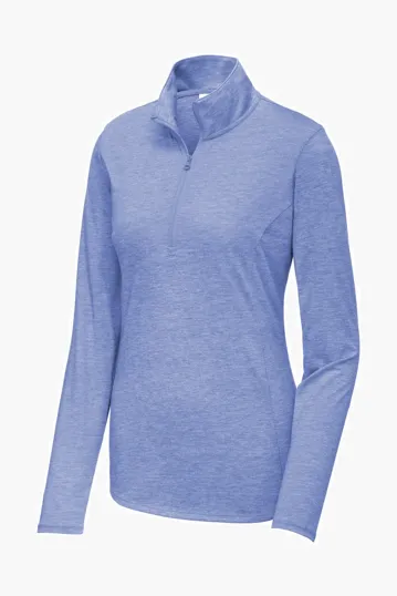 Sport-Tek Women's PosiCharge Tri-Blend Wicking 1/4-Zip Pullover — view 6