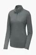 Sport-Tek Women's PosiCharge Tri-Blend Wicking 1/4-Zip Pullover — view 2