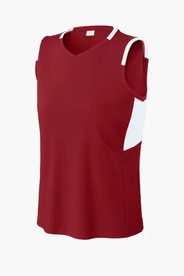Sport-Tek Women's Club Sleeveless V-Neck — view 3