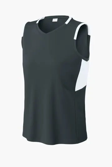 Sport-Tek Women's Club Sleeveless V-Neck — view 4