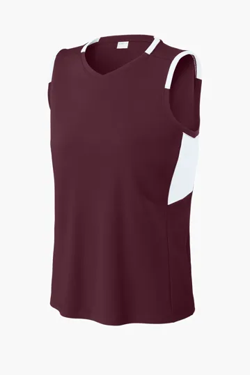 Sport-Tek Women's Club Sleeveless V-Neck — view 5