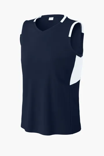 Sport-Tek Women's Club Sleeveless V-Neck — view 6