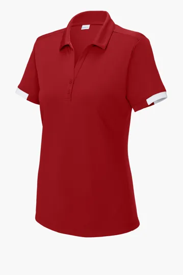 Sport-Tek Women's Club Colorblock Polo — view 4