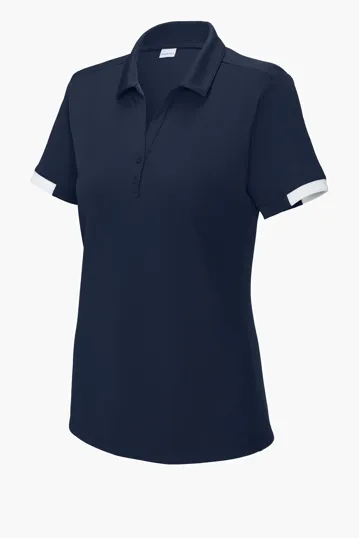Sport-Tek Women's Club Colorblock Polo — view 8