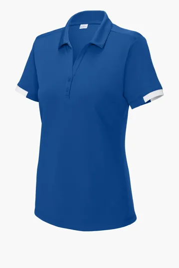 Sport-Tek Women's Club Colorblock Polo — view 9