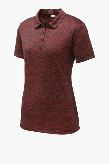 Sport-Tek Women's PosiCharge Electric Heather Polo — view 3