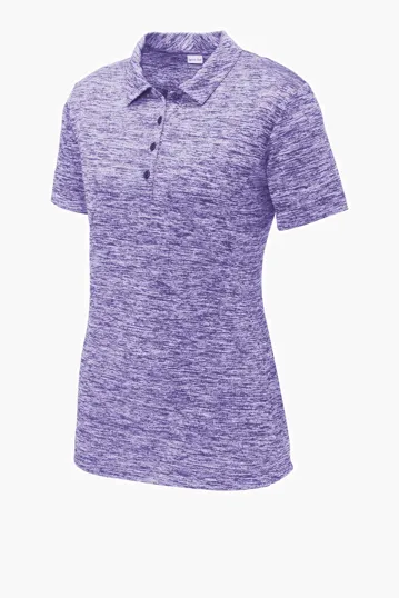 Sport-Tek Women's PosiCharge Electric Heather Polo — view 5