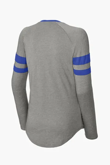 Sport-Tek Women's Halftime Stripe Long Sleeve V-Neck Tee — view 9