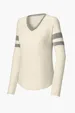 Sport-Tek Women's Halftime Stripe Long Sleeve V-Neck Tee — view 5