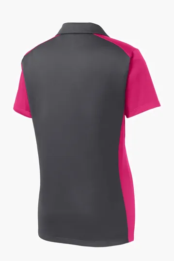 Sport-Tek Women's Colorblock Micropique Sport-Wick Polo — view 13