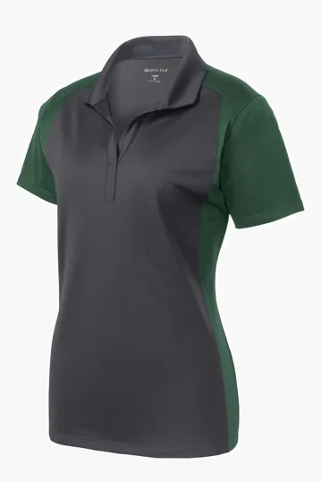 Sport-Tek Women's Colorblock Micropique Sport-Wick Polo — view 3