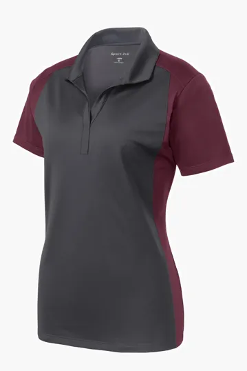 Sport-Tek Women's Colorblock Micropique Sport-Wick Polo — view 4