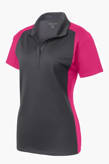 Sport-Tek Women's Colorblock Micropique Sport-Wick Polo — view 5