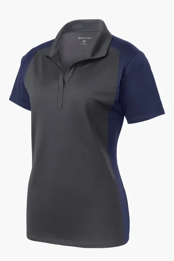 Sport-Tek Women's Colorblock Micropique Sport-Wick Polo — view 7