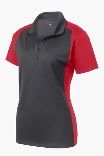 Sport-Tek Women's Colorblock Micropique Sport-Wick Polo — view 8