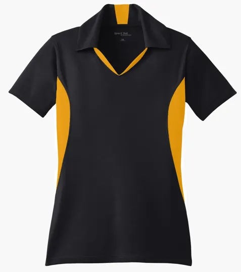 Sport-Tek Women's Side Blocked Micropique Sport-Wick Polo — view 2