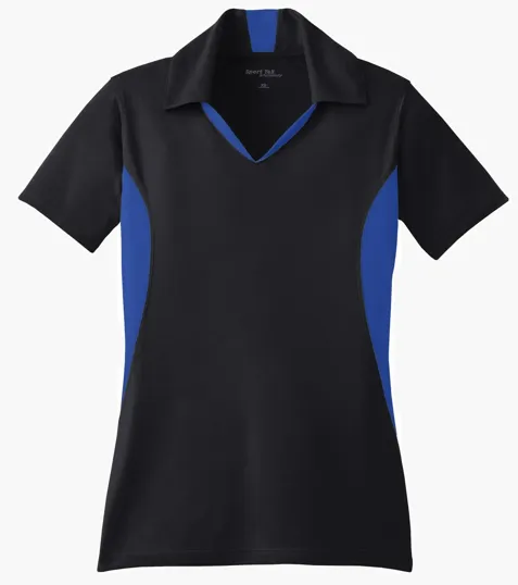 Sport-Tek Women's Side Blocked Micropique Sport-Wick Polo — view 5