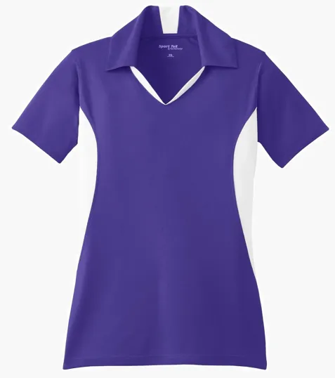 Sport-Tek Women's Side Blocked Micropique Sport-Wick Polo — view 14