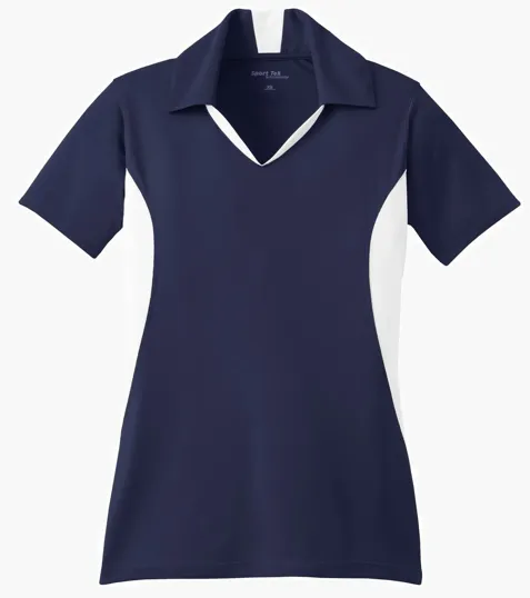 Sport-Tek Women's Side Blocked Micropique Sport-Wick Polo — view 16