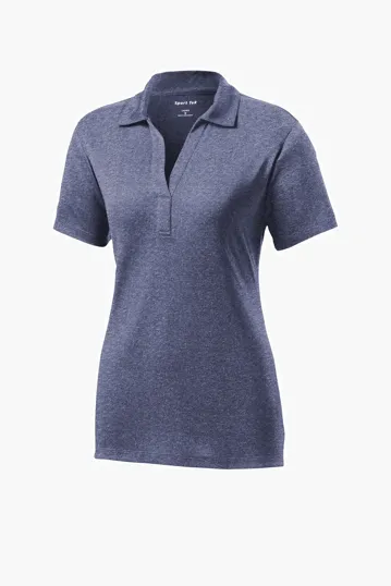 Sport-Tek Women's Heather Contender Polo — view 9
