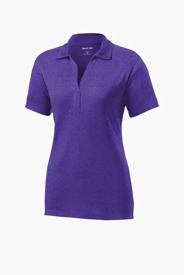 Sport-Tek Women's Heather Contender Polo — view 11