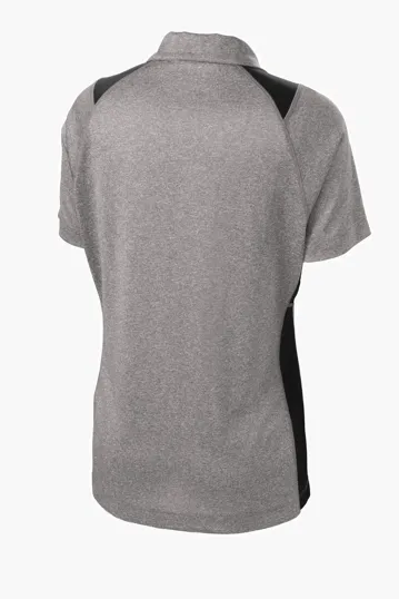 Sport-Tek Women's Heather Colorblock Contender Polo — view 11