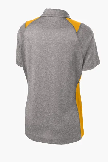 Sport-Tek Women's Heather Colorblock Contender Polo — view 14