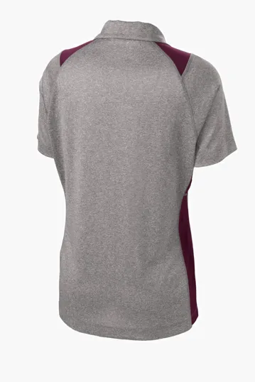 Sport-Tek Women's Heather Colorblock Contender Polo — view 15
