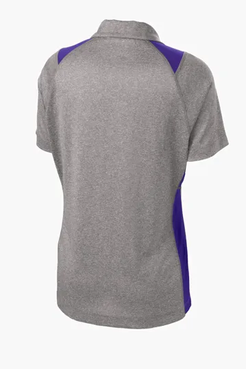 Sport-Tek Women's Heather Colorblock Contender Polo — view 17