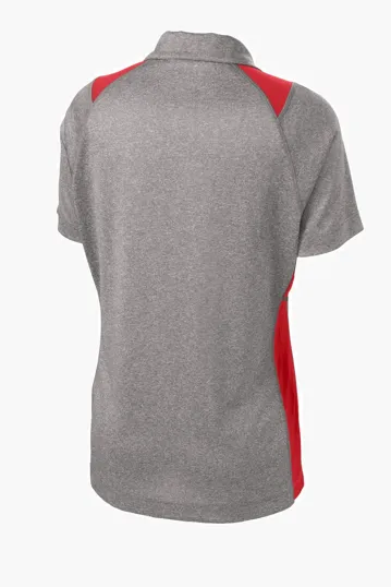 Sport-Tek Women's Heather Colorblock Contender Polo — view 18